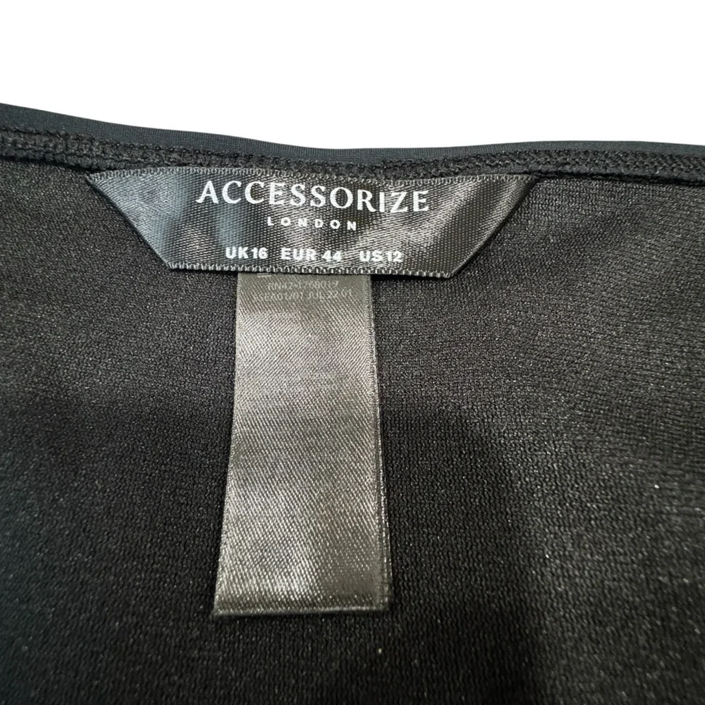 Accessorize London Women’s Bikini Bottom Black Swimwear Size 12